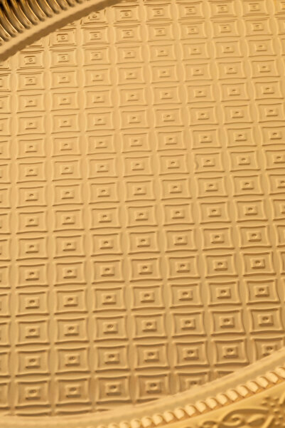 Le Paon Metal Gold & Gümüş 2’li Oval Tepsi Seti – Zarif Desenli Servis ve Sunum Tepsisi, Kararmaz