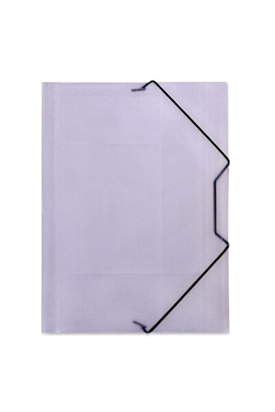 SHOPIENS Transparent Plastic Folder A4 25.5x34 cm with Elastic - MYONNA