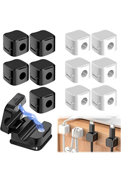Other Arshany 12-Piece Magnetic Cable Clips - USB Charger Cable Organizer, Adjustable Wire Holder for Desk