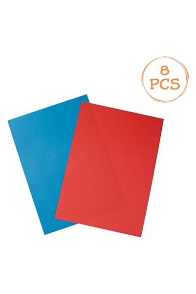 SHOPIENS Set de hârtie Canson, pas cu pas, A4, 150 g/m², roșu/albastru, 8 coli