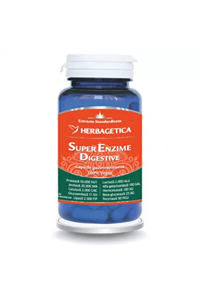 herbagetica Super enzime digestive, 30 capsule
