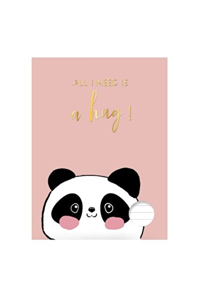 SHOPIENS A5 Dictando Notebook, Panda Design, Pink, 60 Sheets - MYONNA IT & E-COMMERCE
