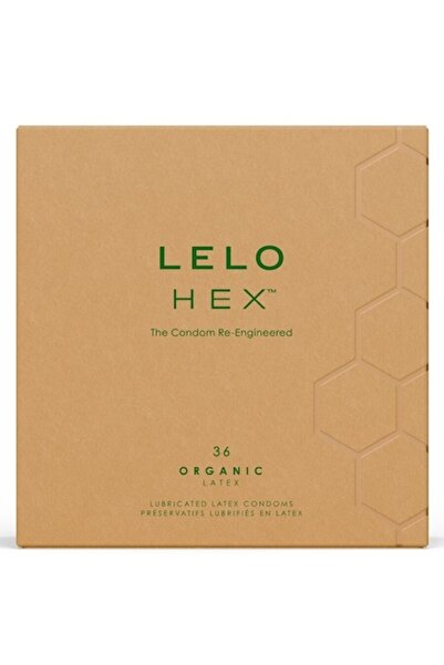 Lelo Prezervative organice HEX, 36 bucăți, latex organic, cu L-arginină