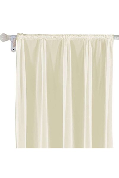 SHOPIENS Decorative Voile Curtain with Tape, Ecru, 140x250 cm