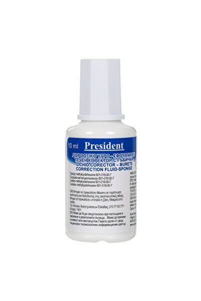 SHOPIENS Liquid Correction Fluid, President, 10 ml, Fast Drying, Sponge Applicator