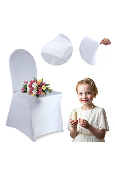 Other Premium white banquet chair cover without cutout