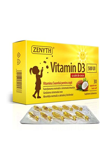 ZENYTH Vitamin D3 for children, 500 IU, 30 softgels