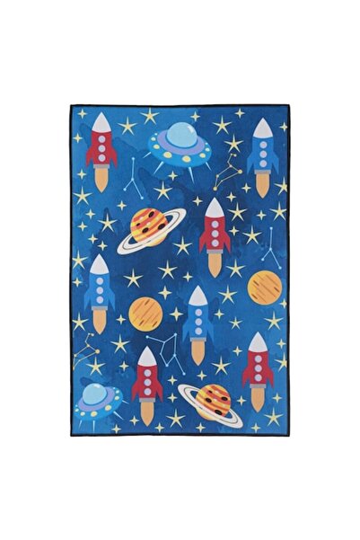 SHOPIENS Decorative Rug, Space Pattern, Blue, 60x90 cm, Anti-slip, MYONNA