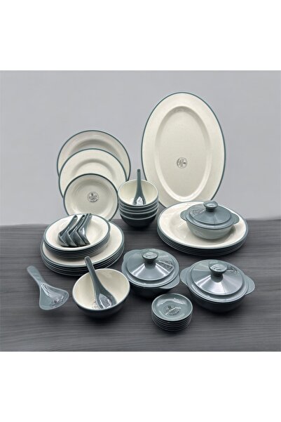 CC Luxury melamine dinner set, 40 pieces, for 6 people, two colors