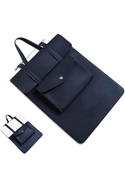 Other Heniya Ultra-Slim 13/14" 2-in-1 Travel PU Laptop Bag - Scratch-Resistant
