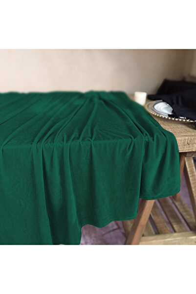 Other Matte velvet tablecloth bottle green for table 140x240cm