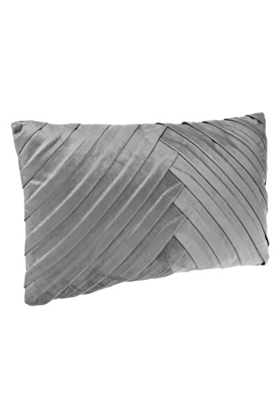 SHOPIENS Decorative Pillow Relief Design - Grey 50x30cm - Polyester