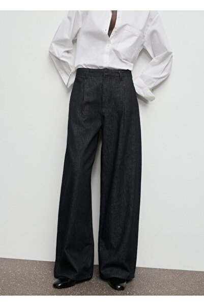 MANGO Woman Wide-leg pensli denim pantolon