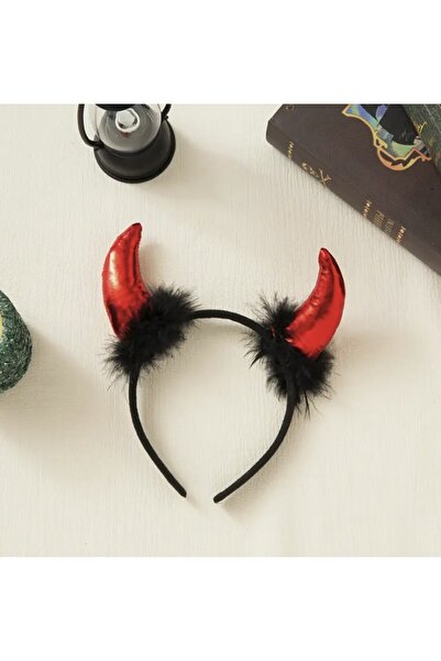 TOYFEST Ανδρική στολή αποκριών | Κόκκινη μανδύα δαίμονα με γιακά + Μικρό κέρατο στέμμα | 120 εκατοστά