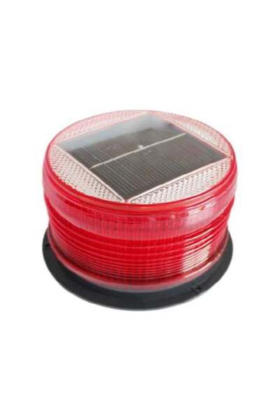 MHU Small Solar-Powered Safety Beacon - Red