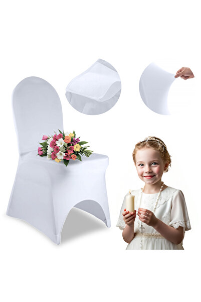 Other BANQUET CHAIR COVER WHITE premium top