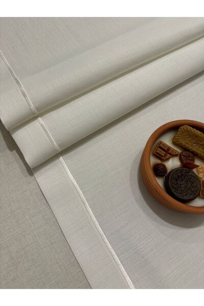 Zeren Home Polyester Linen Dowry Piko Wrap Detailed Runner 40 X 160 - 1 Piece - Color Options Available