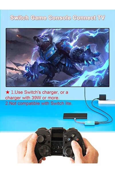 XICEN قاعدة توصيل تلفزيون محمولة 3 في 1 لجهاز Nintendo Switch (HDMI، USB 3.0)