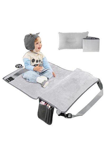 Generic Tazweeq Toddler Airplane Travel Bed, Kids Airplane Seat Extender Travel Seat Inflatable Airplane Fo