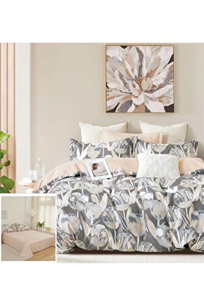 Pucioasa Bed linen without elastic 6 pieces Gravel SF127