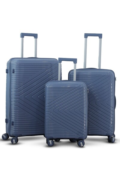 ZAAPPY Hard Case 3PCS SET (20/24/28 Inch) PP Luggage Lightweight, Suitcase wi...