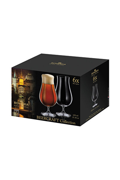 Bohemia Royal Crystal Set of 6 Bohemia Beercraft crystal glasses 630 ml