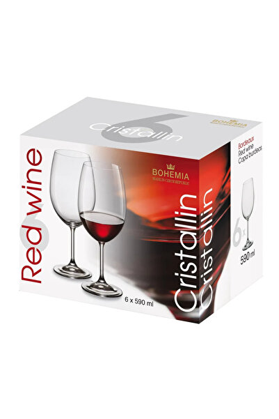 Bohemia Royal Crystal Set 6 crystal glasses Bohemia Cristallin 590ml