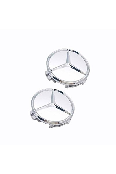 Aftermarket Set de 2 capace de roți, 75 mm, Mercedes, gri (stea)