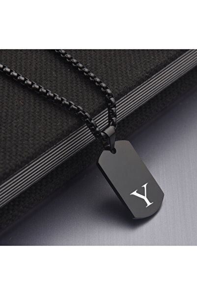 idolavm Street Man Y Harfli Erkek Çelik Kolye Takı Kişiye Özel Aksesuar