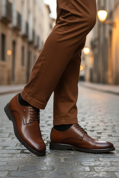 Fosco Tan Genuine Leather Men's Classic Shoes 2798 m