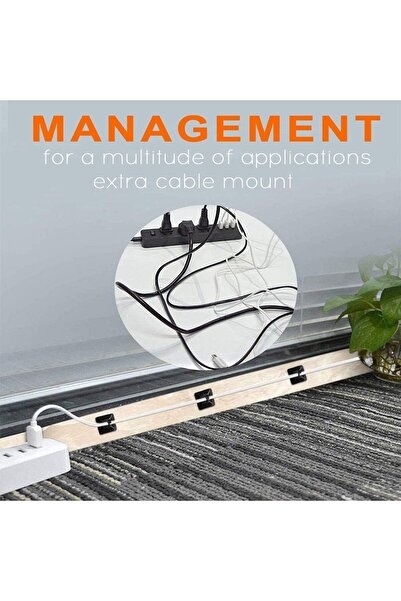 Other Self-Adhesive Cable Tie Bases with Multi-Purpose Ties, Screw-Hole Mount & Mounting Support, Black (5