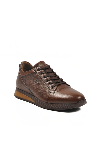 Fosco Brown Floter Genuine Leather Men's Casual Shoes 3235 m