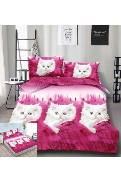 Pucioasa Lenjerie de pat cu elastic 3D - 4 piese Orion XD002