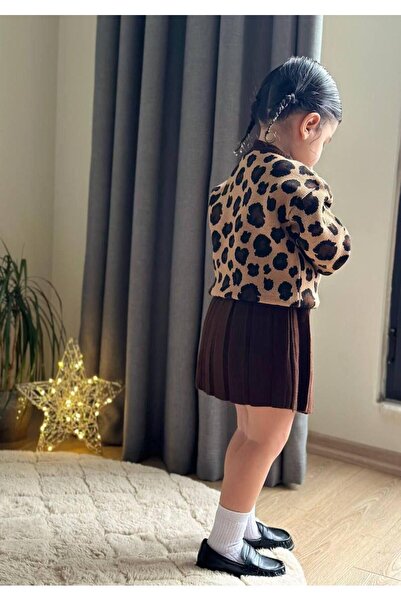 Babyland Leopar Desenli Etekli Takım