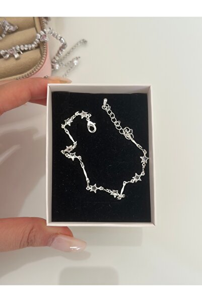 Maide Jewelry Minimal Gümüş Yıldızlı Bileklik Sevgiliye Hediye Zarif