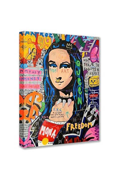 Generic BPA® Women Canvas Wall Art Abstract Mona Lisa Paintings Colorful Stre...