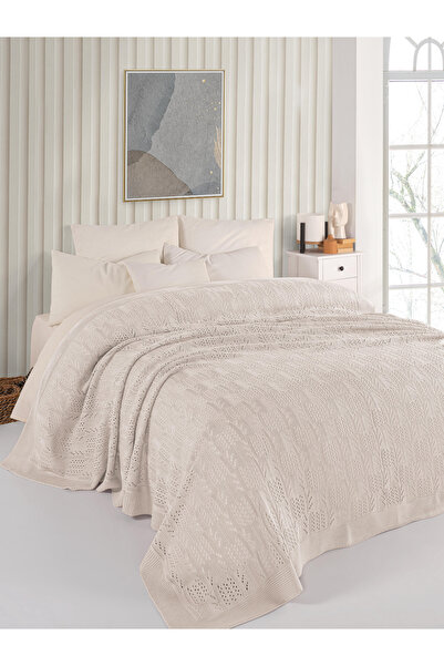 WOOLHOME ÇİFT KİŞİLİK TRİKO ÖRGÜ YATAK ÖRTÜSÜ 220X240