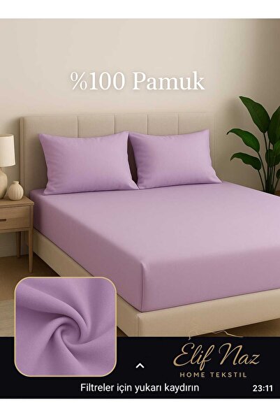 Elifnaz home tekstil ملاءة سرير مزدوجة مصنوعة من القطن بنسبة 100% (بدون وسادة)