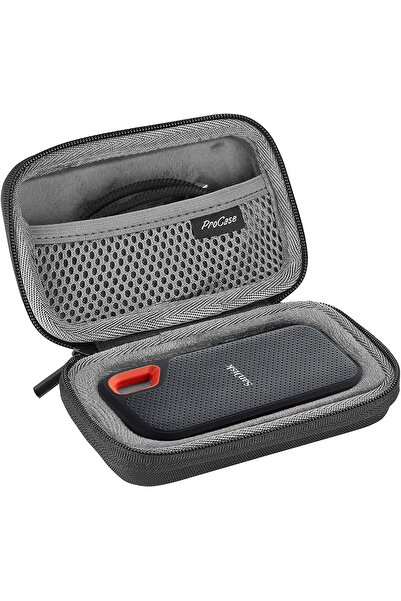 PROCASE Hard Travel Case for SanDisk Extreme Portable SSD (250GB/500GB/1TB/2TB) - Black