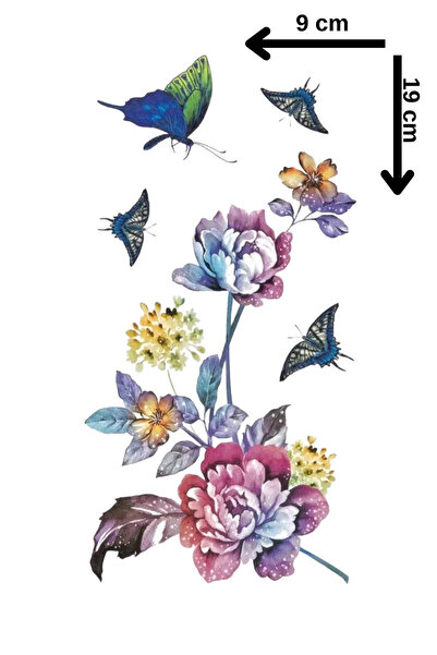 Barly Geçici Çiçek Figürlü Dövme Tattoo