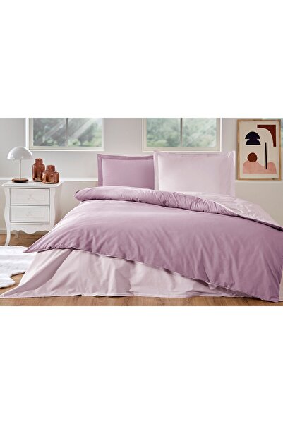 Özdilek Single Duvet Cover Set with Elastic Sheet - Powder 100% Cotton