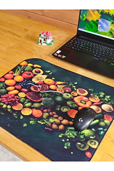 sgeteknoloji Sge Technology 55X45 cm Fruits Anti-Slip Base Speed Surface Gamer Mouse Pad Gaming Pad