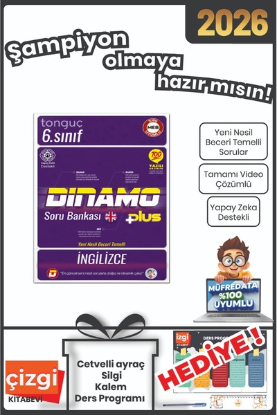 Tonguç Yayınları 6. Sınıf Dinamo İngilizce Soru Bankası