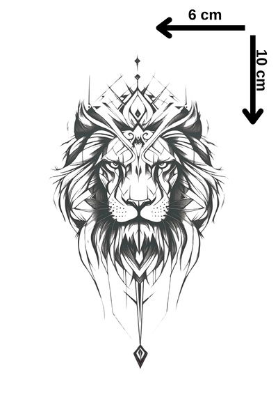 Barly Aslan Figürlü Mini Dövme Tattoo