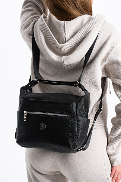 YOGII Geantă de umăr și rucsac pentru femei, din piele, rezistentă la apă, cu...