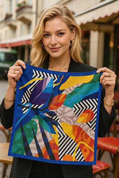 BALIENTE FLR16 Eșarfă de damă cu model 50x50 cm