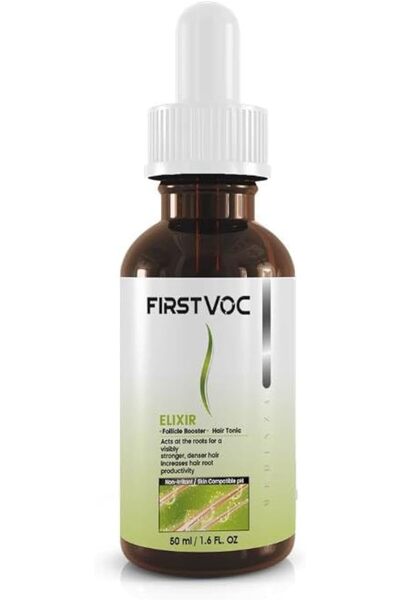 FirstVoc إكسير الشعر - منشط لتحفيز الدورة الدموية في فروة الرأس، 50 مل