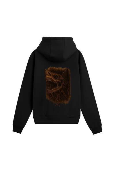 Infire clothing Unisex Oversized the Howling Abyss Hoodie Black
