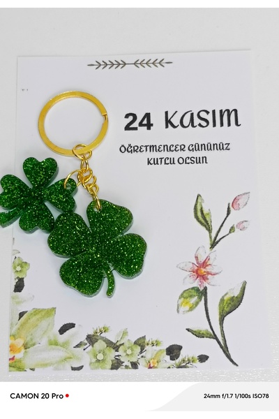 demirbasavm Handmade Epoxy Keychain Special for Teachers' Day