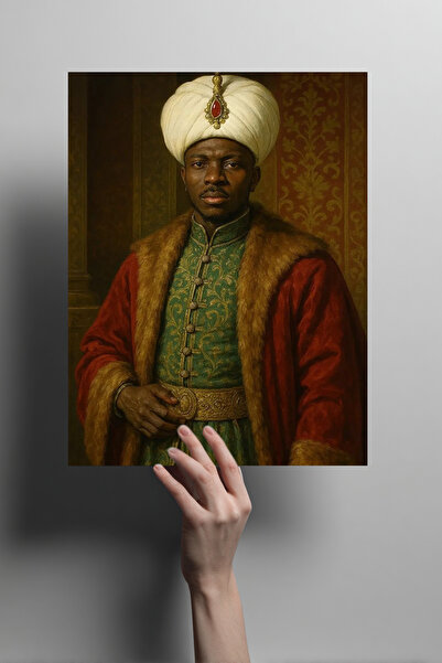 Wh-tee Gazi Osimhen Paşa Metal Poster - Victor Osimhen Taraftar Dekoratif Duvar Tablosu